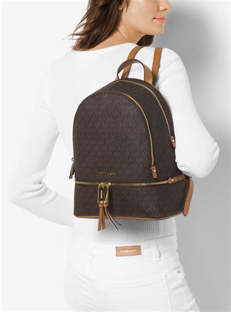 michael kors rhea medium backpack white|mk rhea slim backpack.